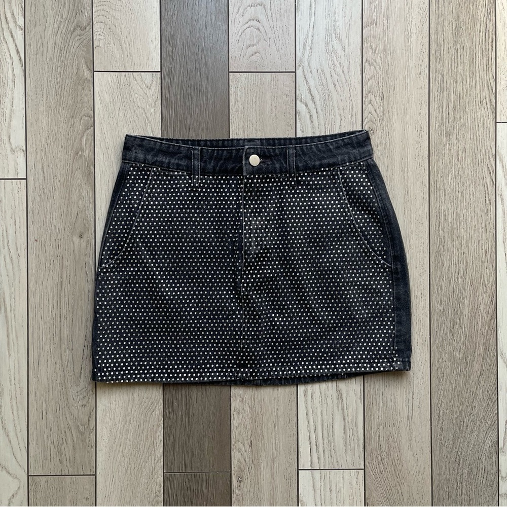 Windsor New Dark Gray Mini Skirt Casual Night Out M